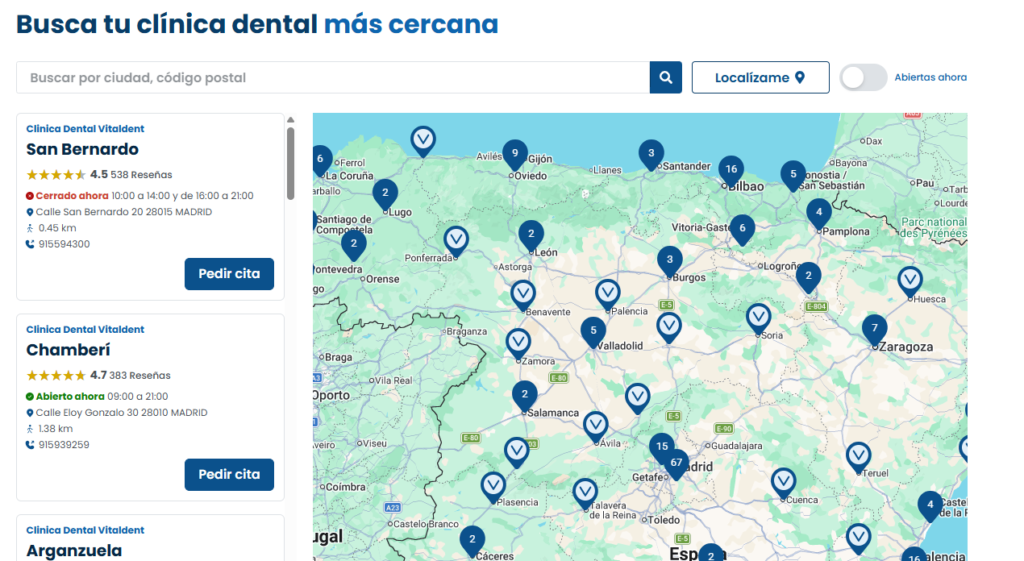 mapa de clinicas seo local